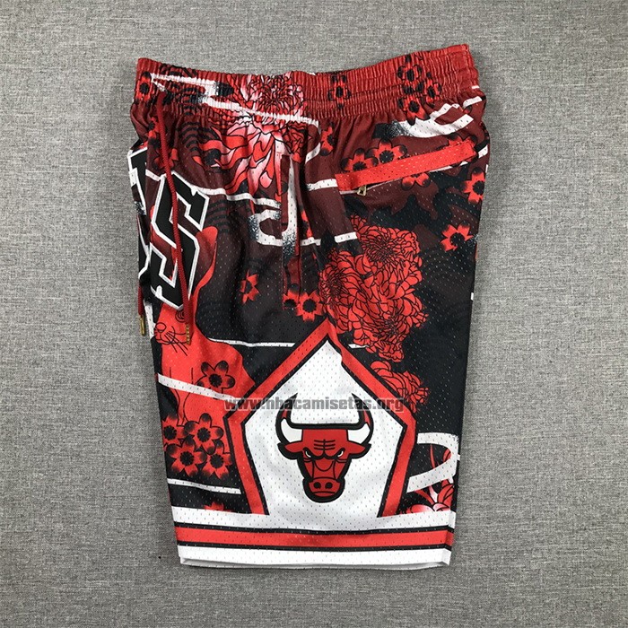 Pantalone Chicago Bulls Lunar New Year Mitchell & Ness Just Don Rojo